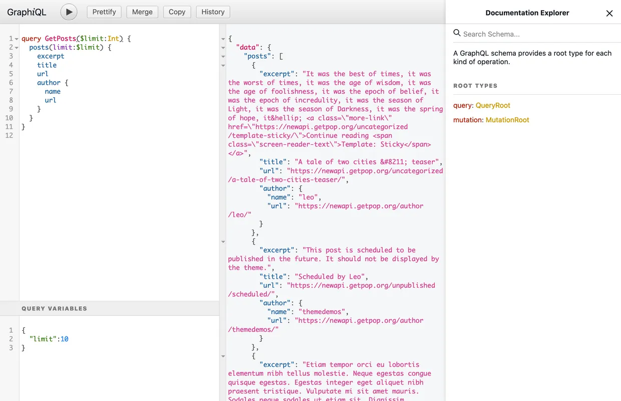 GraphiQL istemcisi
