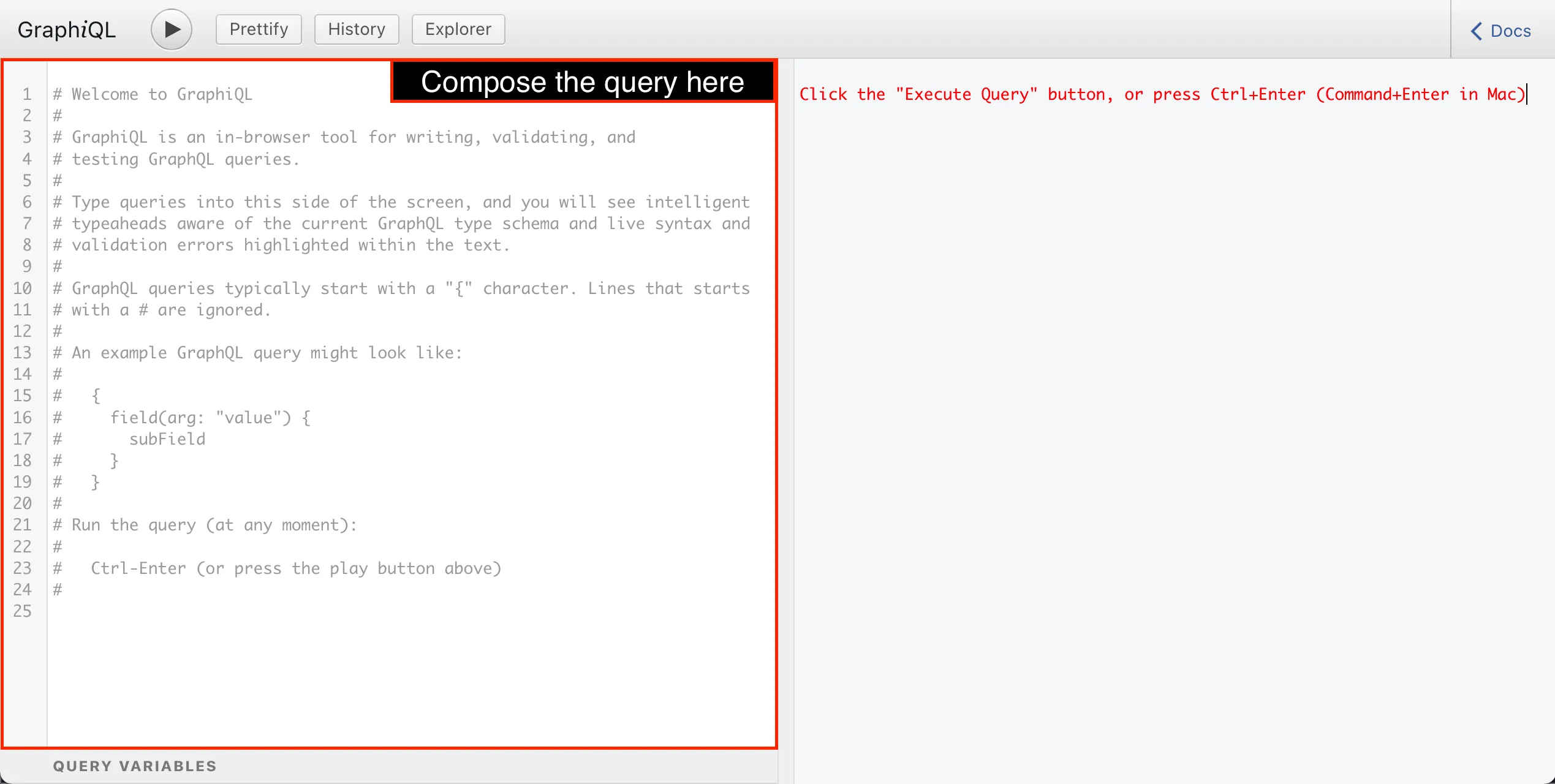 GraphiQL istemcisi GraphiQL istemcisi