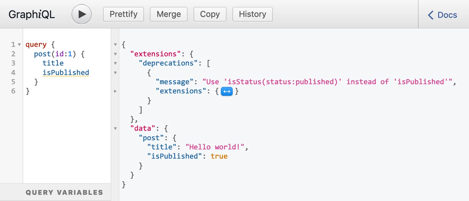 Queries yanıtındaki deprecation bilgisi Queries yanıtındaki deprecation bilgisi