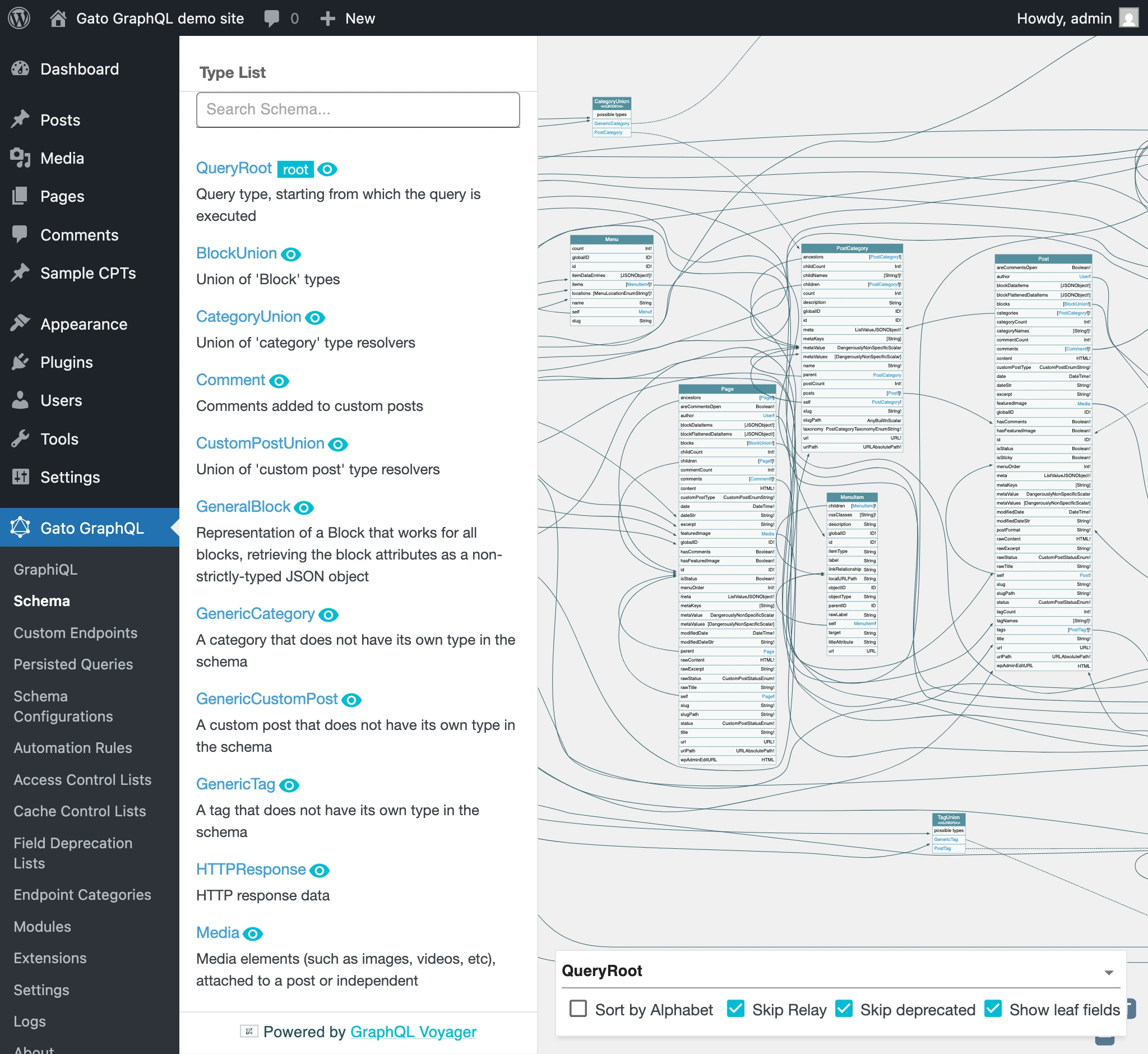 GraphQL Voyager istemcisi GraphQL Voyager istemcisi