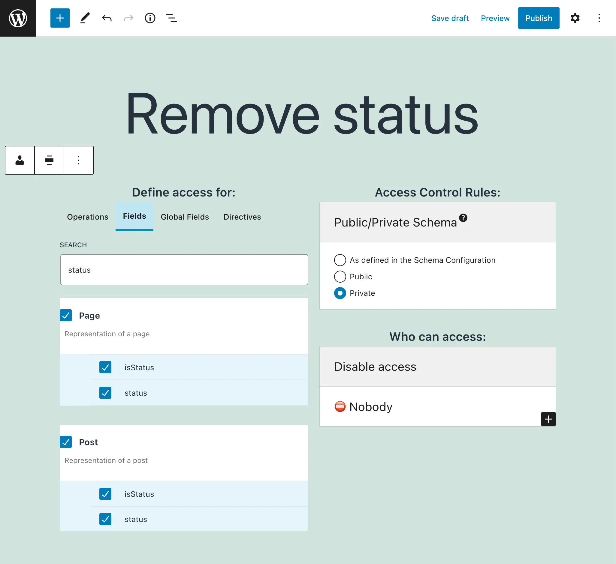 "disable access" kuralının kullanımı "disable access" kuralının kullanımı
