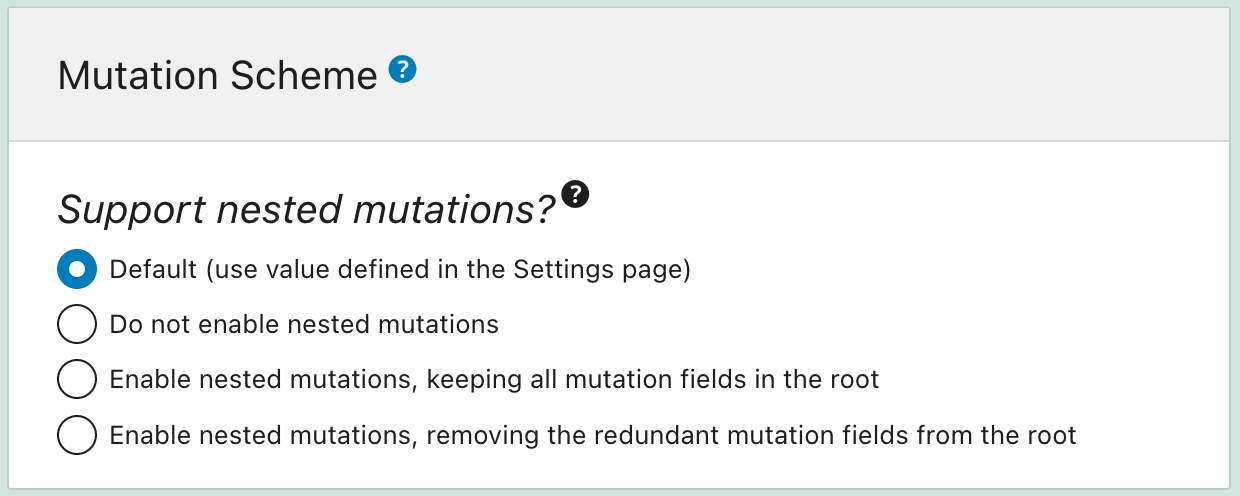 Şema yapılandırmasında mutation şeması Şema yapılandırmasında mutation şeması