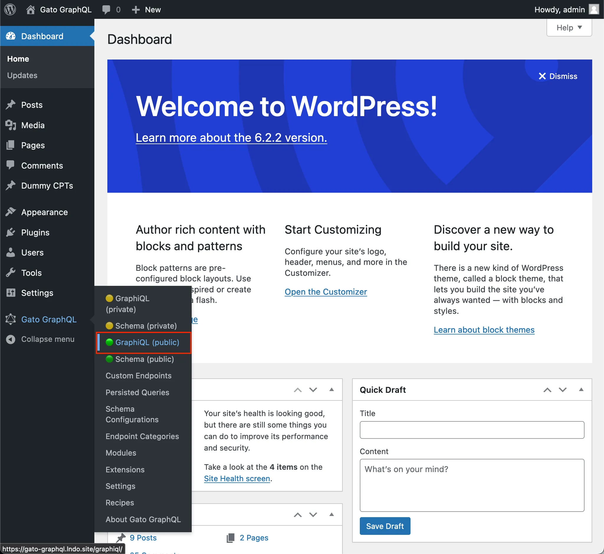 Tek endpoint'in GraphiQL istemcisine bağlantısı