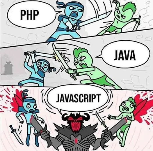 PHP vs Java vs JavaScript. Görsel kaynağı: <a href='https://twitter.com/themarcba/status/1245273834577711104'>@themarcba</a> PHP vs Java vs JavaScript