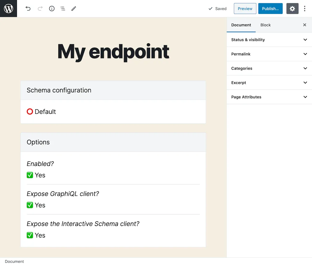 Custom Endpoint'teki seçenekler Custom Endpoint'teki seçenekler